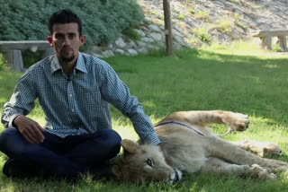 Kurdish man gives his lion to zoo due to lockdown