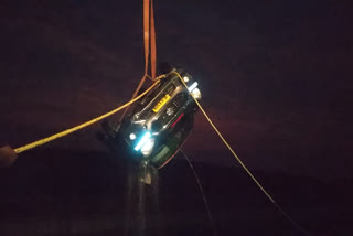 Car Jumped In to Kaleshwaram Canal In Gajwel