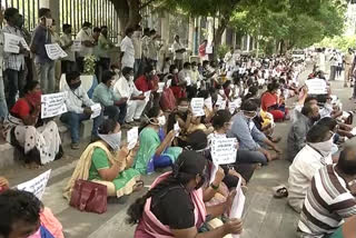 Ttd Outsourcing Employess Agitation in tirupati