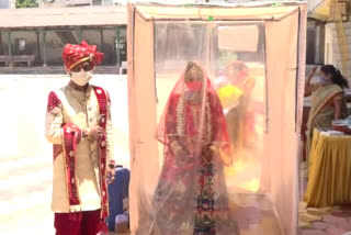 A wedding ceremony was held in the city