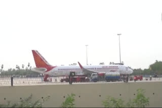 The aircraft reached Gannavaram