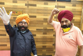 National Akali Dal president Paramjit Singh Pamma and general secretary Satpal Singh Manga