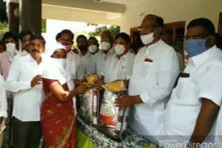 Mandali Chairman gutta Sukendar reddy distributes Essential goods for Christian poor peoples