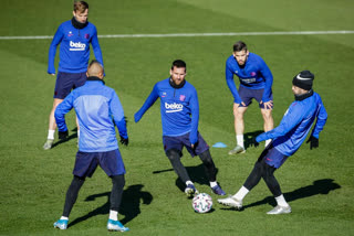 Barcelona training