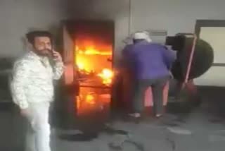 fire in ravi maruti service station