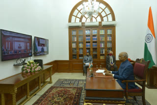 President Ram Nath Kovind accepted credentials from the envoys of seven countries through video-conference