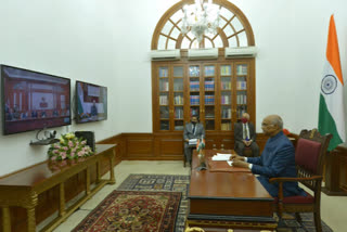 President receives credentials from foreign envoys, first time through video-conference