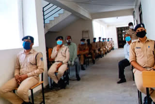 Health security related training given to employees working in temporary jail in indore