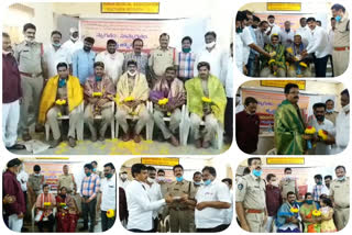 Members of the Journalist Forum at   Gudivada honored the donors