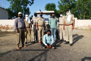 Churu news, Thief arrested with tractor, Churu police