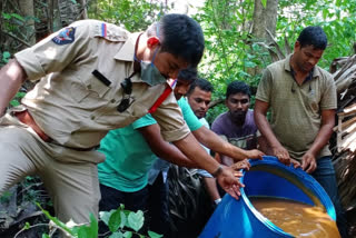 police raids on natusara manufacturing plants in wakapalli suburb