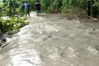 Flood in Goreswar amid corona