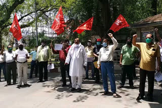 Trade unions protested