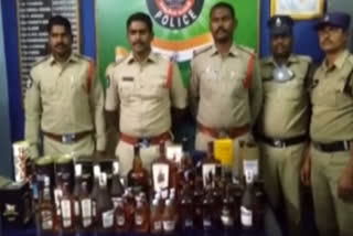 illegal liquor seized in  krishan dst