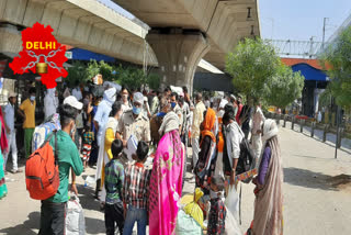 Haryana Police Stopped migrant labourers at Delhi border due to lockdown