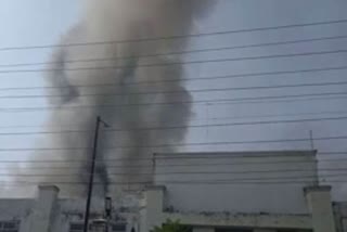 fire caught in factory in paonta sahib