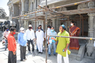 Yadadri temple construction work  latest news