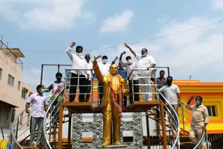 dalit communities protest on doctor sudhakar issue in narasannapet srikakulam district