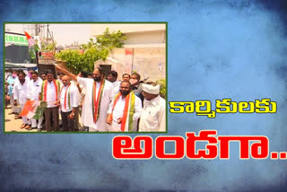 telangana-congress-arranged-the-bus-for-migrant-workers-stranded-in-nalgonda