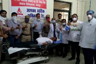 Blood donation camp organized, रक्तदान शिविर का आयोजन