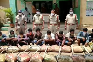 Excise police raids on local liquor centers at srikakulam