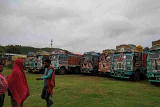 police seized 41 trucks in godda