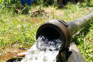 Chemical mixed water in the tube well