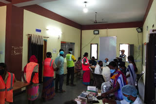 health camp for sanitary workers in Jalpalli Municipality