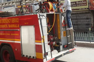 fire broke out on a transformer in Barnala's Sadar Bazaar