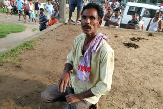 In Chaygaon, caught cow thief by local people