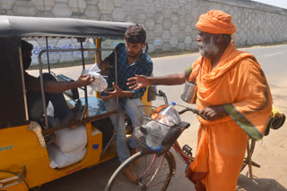 a Saint started jounrney from cadapa dst to east godavari through cycle