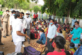 government special measures to send trapped migrant workers in joint Mahabubnagar district ..