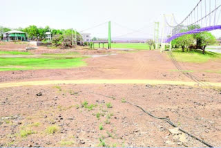 Lucknowaram Reservoir is empty as the water has gone out