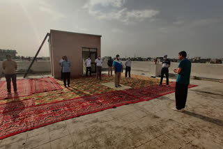 Yoga session organized at Bindapur police station delhi