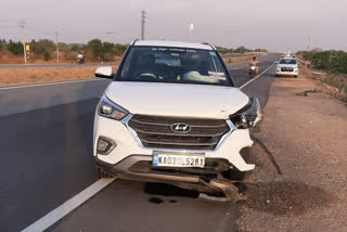 Collision between car and bike