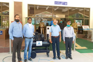 airport-officers-make-heavy-sanitizer-machine-from-junk in himachal pradesh