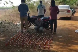 Illegal Alcohol abused at gudipadu krishna dist