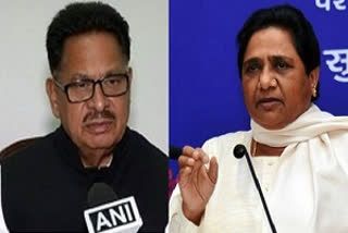 Congress leader PL Punia and BSP supremo Mayawati (file photo)