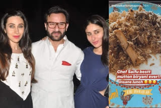 Saif treats Kareena, Karisma with mutton biryani on Eid