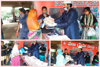 distribution essential commodities to muslims during ramjan eid at visakha