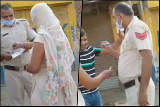 viral video of head constable taking bribe for not cutting challan in hisar