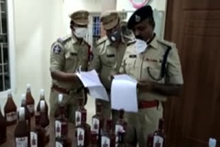 liquor botles seized in telangana borders regions of krishna district