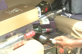 Excise police raids on a home  illegally stored alcohol at guntur