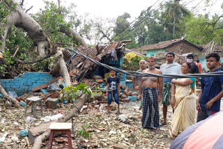 telinipara badly affected by amphan in west bengal