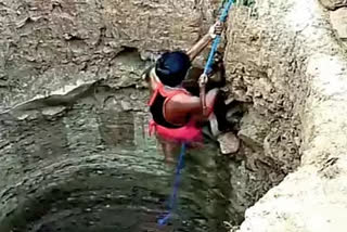 tribal couple digs up a well during lockdown