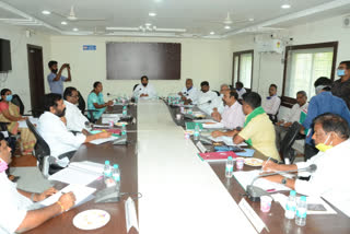 Nagrkarnool Collector Sridhar Meeting With Political Leaders on Controlled agricultural farming