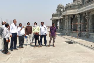 r and b enc ganapathi reddy visit yadadri temple renovation works