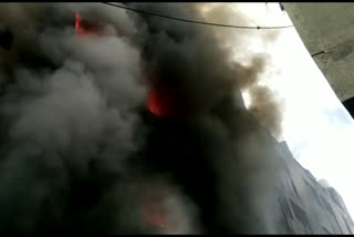 Delhi: Fire breaks out at a footwear manufacturing factory in Keshavpuram area