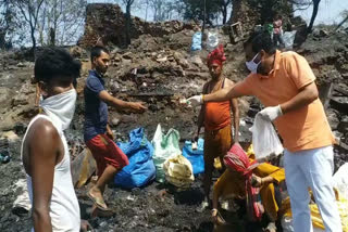 BJP leaders came forward to help after Tughlakabad slum fire