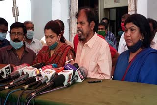 R K Selvamani and kushboo thank minister kadambu raju